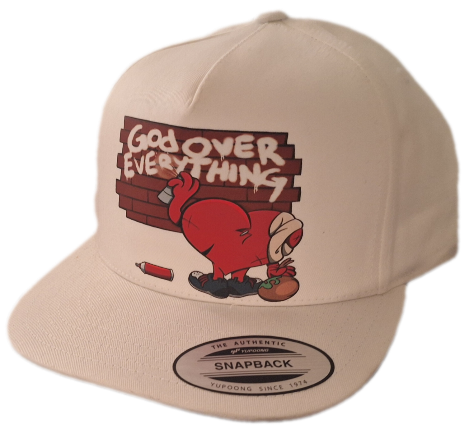 GOD OVER EVERYTHING SNAP BACK NVUS HEARTS