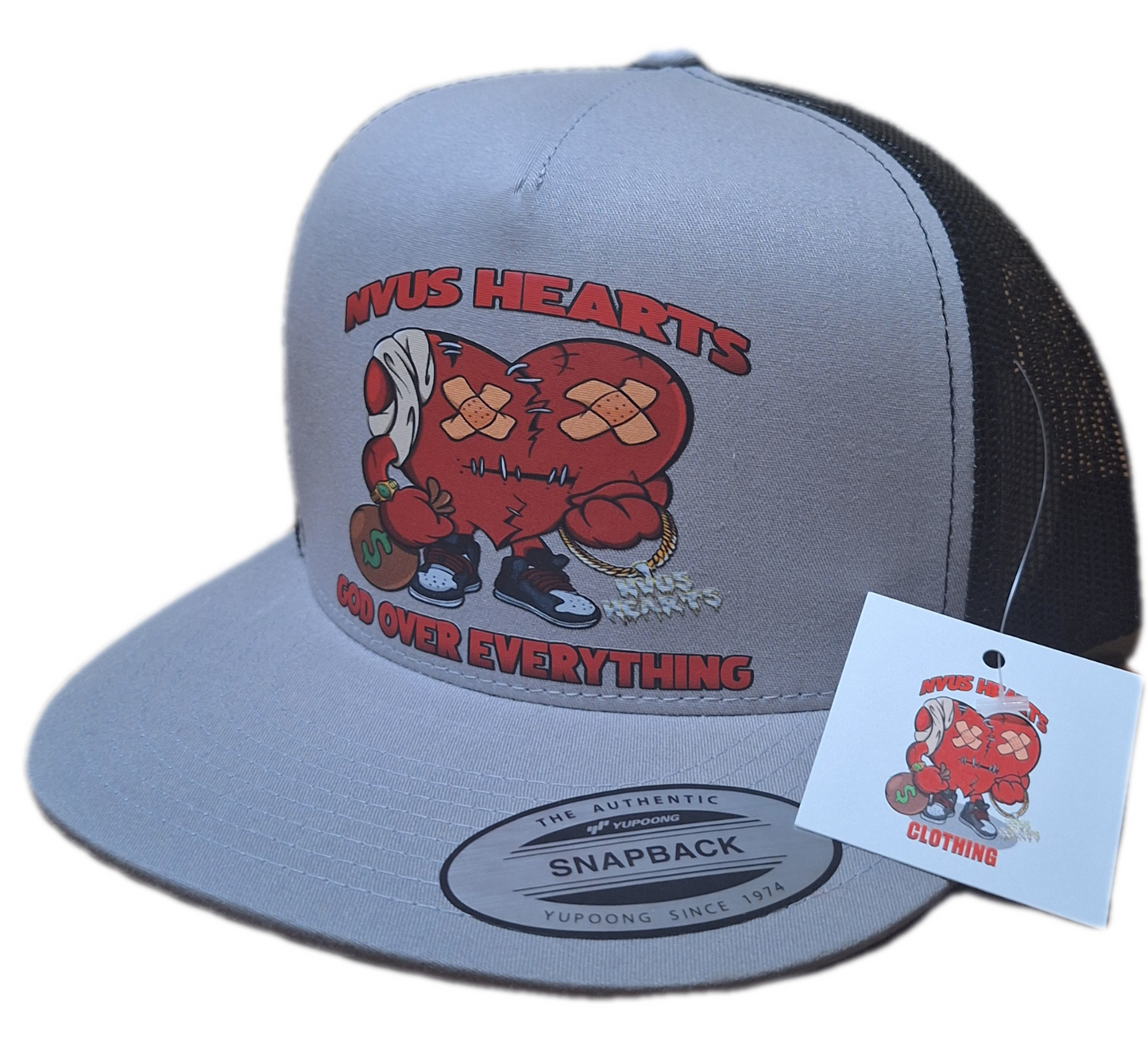 NVUS HEARTS Trucker hat snap back. Fast Free Shipping