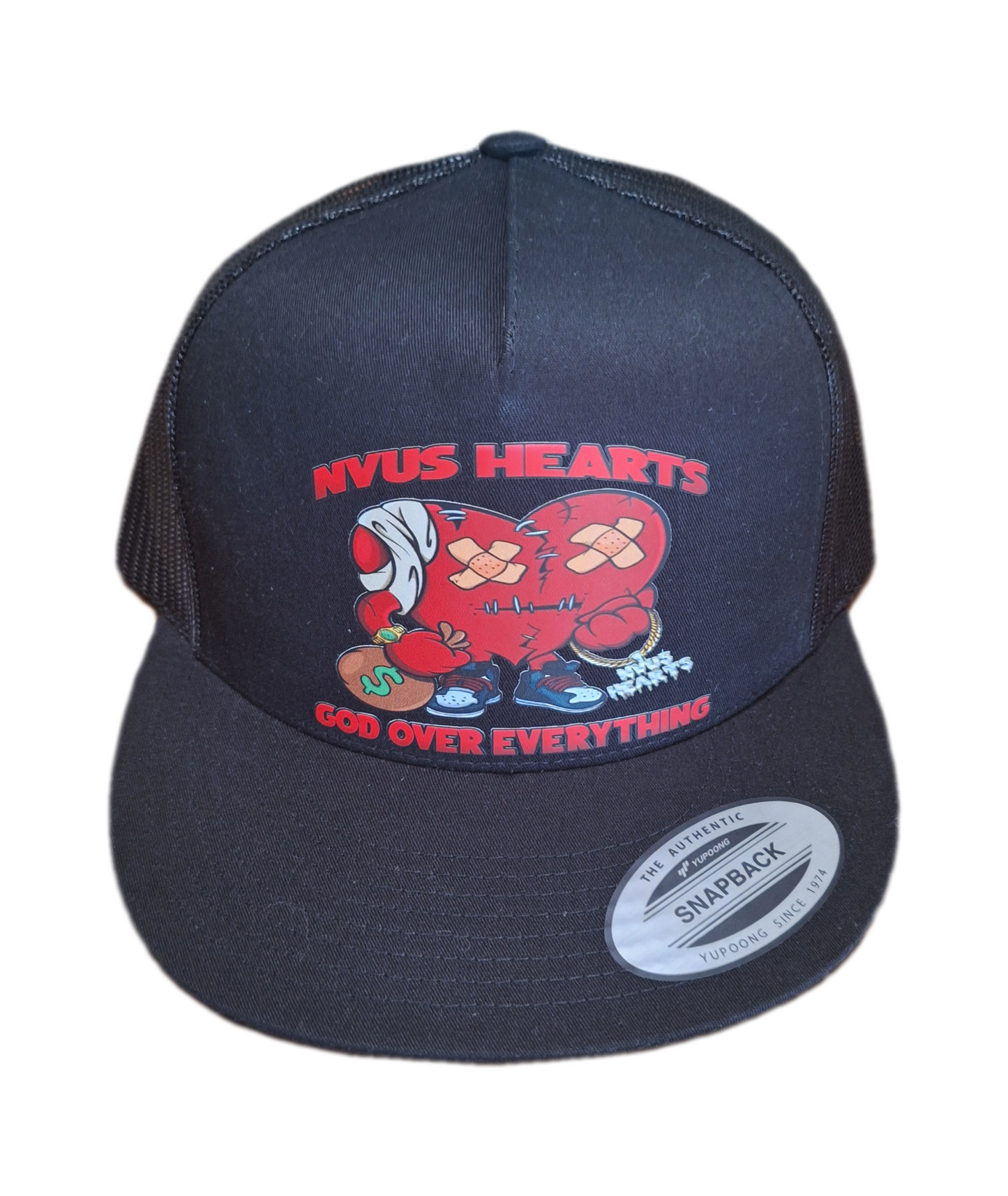 NVUS HEARTS Trucker hat snap back. Fast Free Shipping