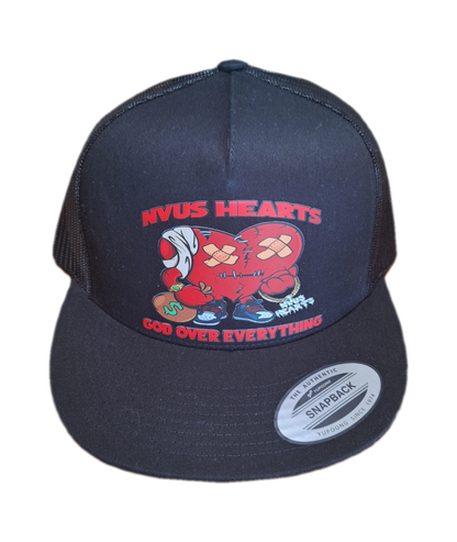 NVUS HEARTS Trucker hat snap back. Fast Free Shipping