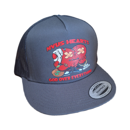 NVUS HEARTS Trucker hat snap back. Fast Free Shipping