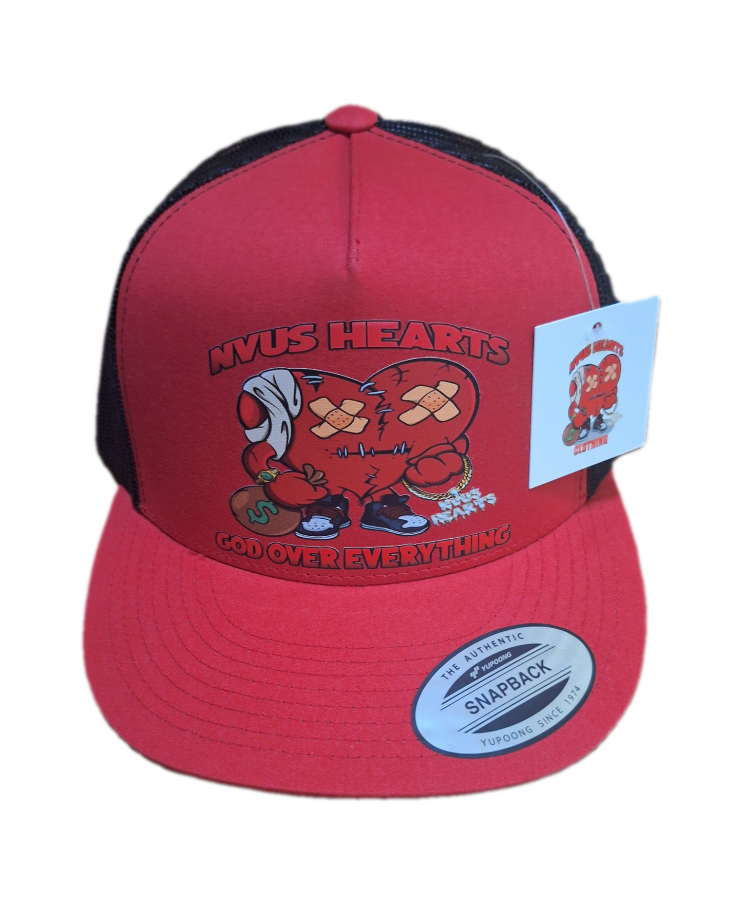 NVUS HEARTS Trucker hat snap back. Fast Free Shipping