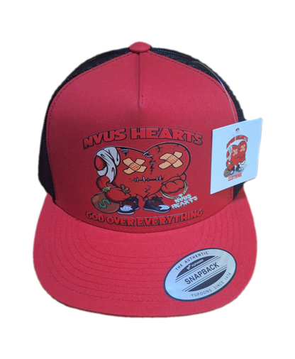 NVUS HEARTS Trucker hat snap back. Fast Free Shipping