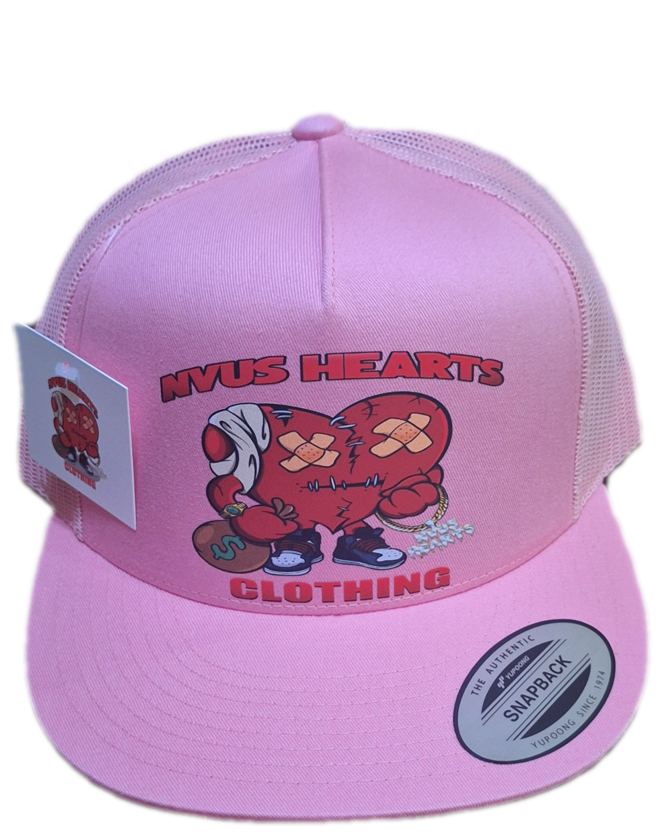 NVUS HEARTS Trucker hat snap back. Fast Free Shipping