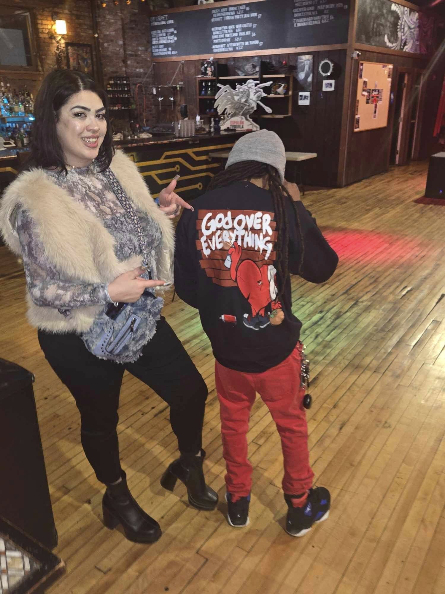 NVUS Hearts community member with friend at venue